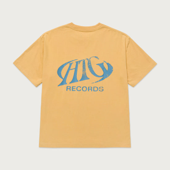 HTG Records Oval Logo Tee - Yellow