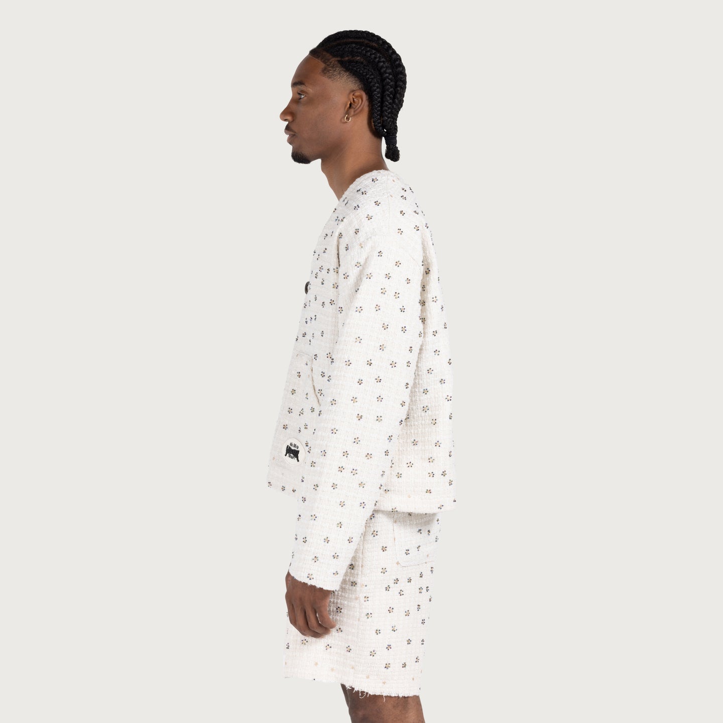 Beaded Cardigan - White