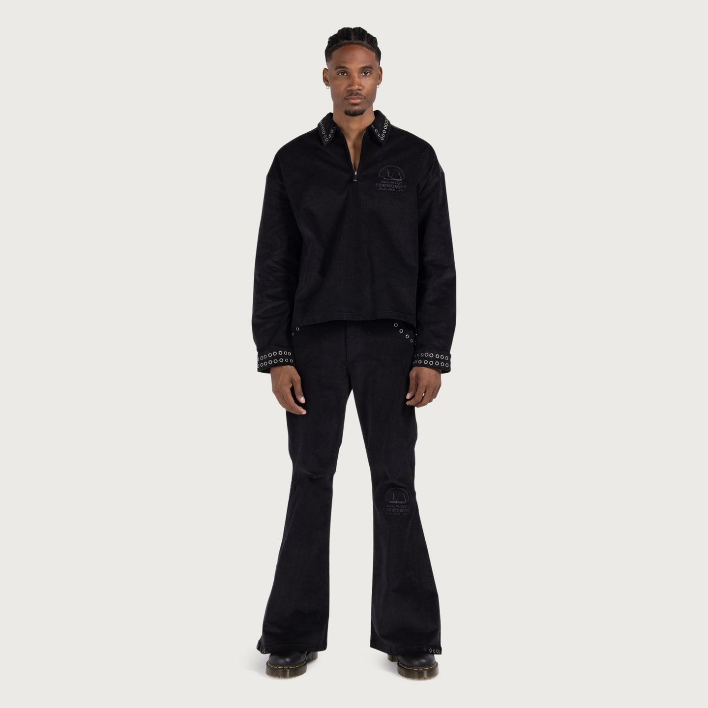 Brushed Bell Bottom - Black