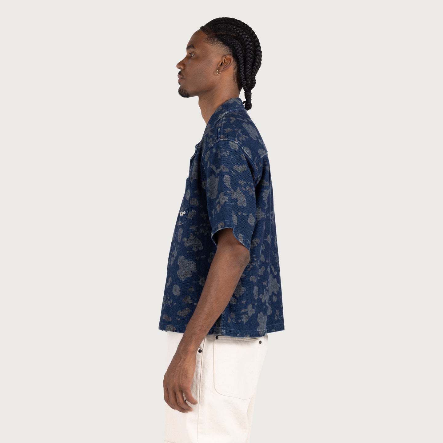 Indigo Floral Camp - Blue