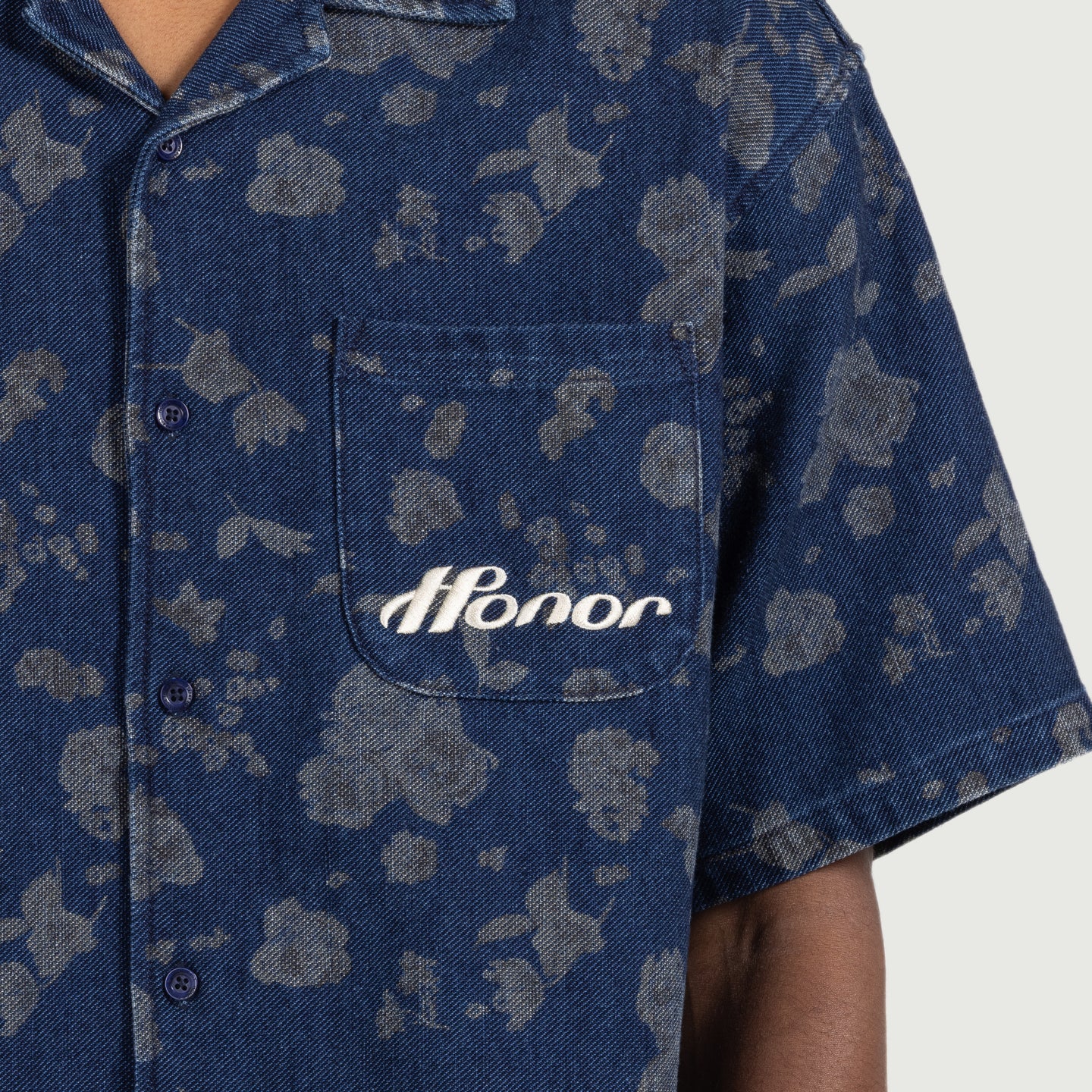 Indigo Floral Camp - Blue