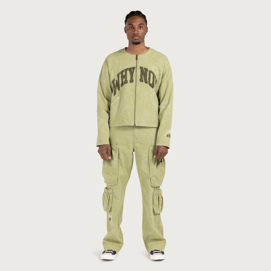 Twill Cargo Wide Leg - Green