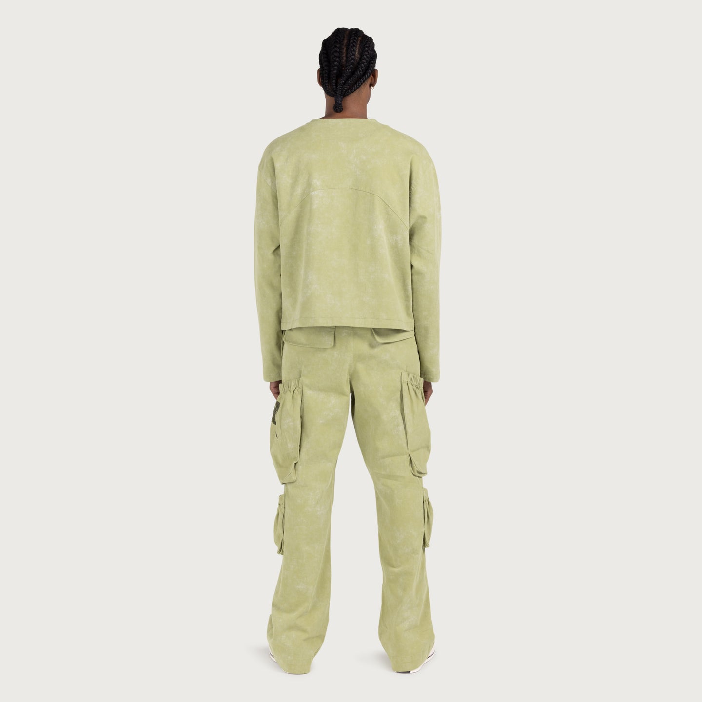 Twill Cargo Wide Leg - Green