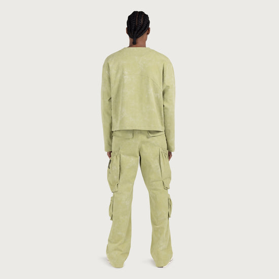 Twill Cargo Wide Leg - Green