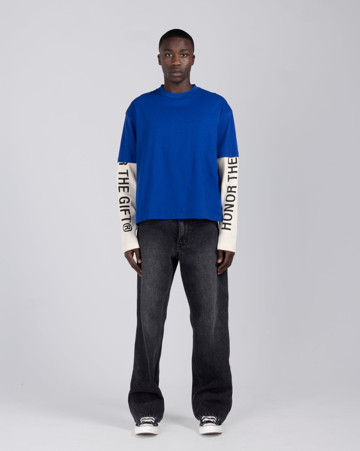 Honor Double Sleeve Tee - Royal Blue