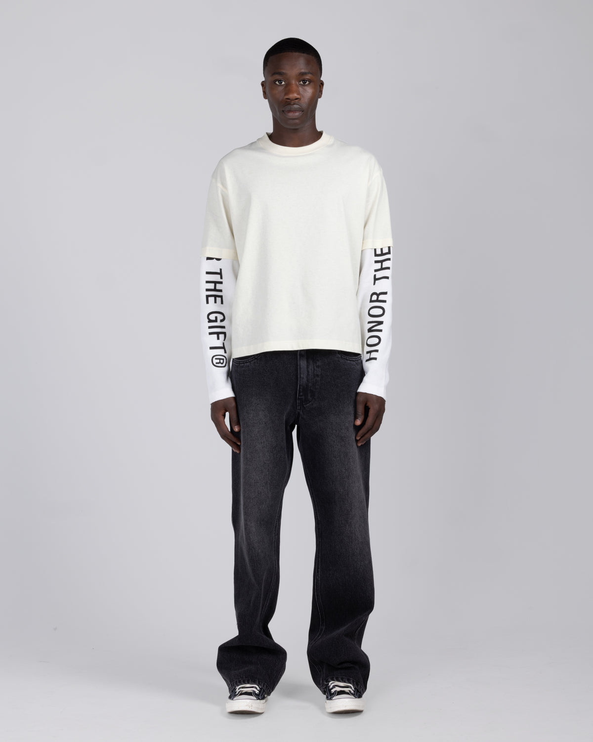 Honor Double Sleeve Tee - Bone