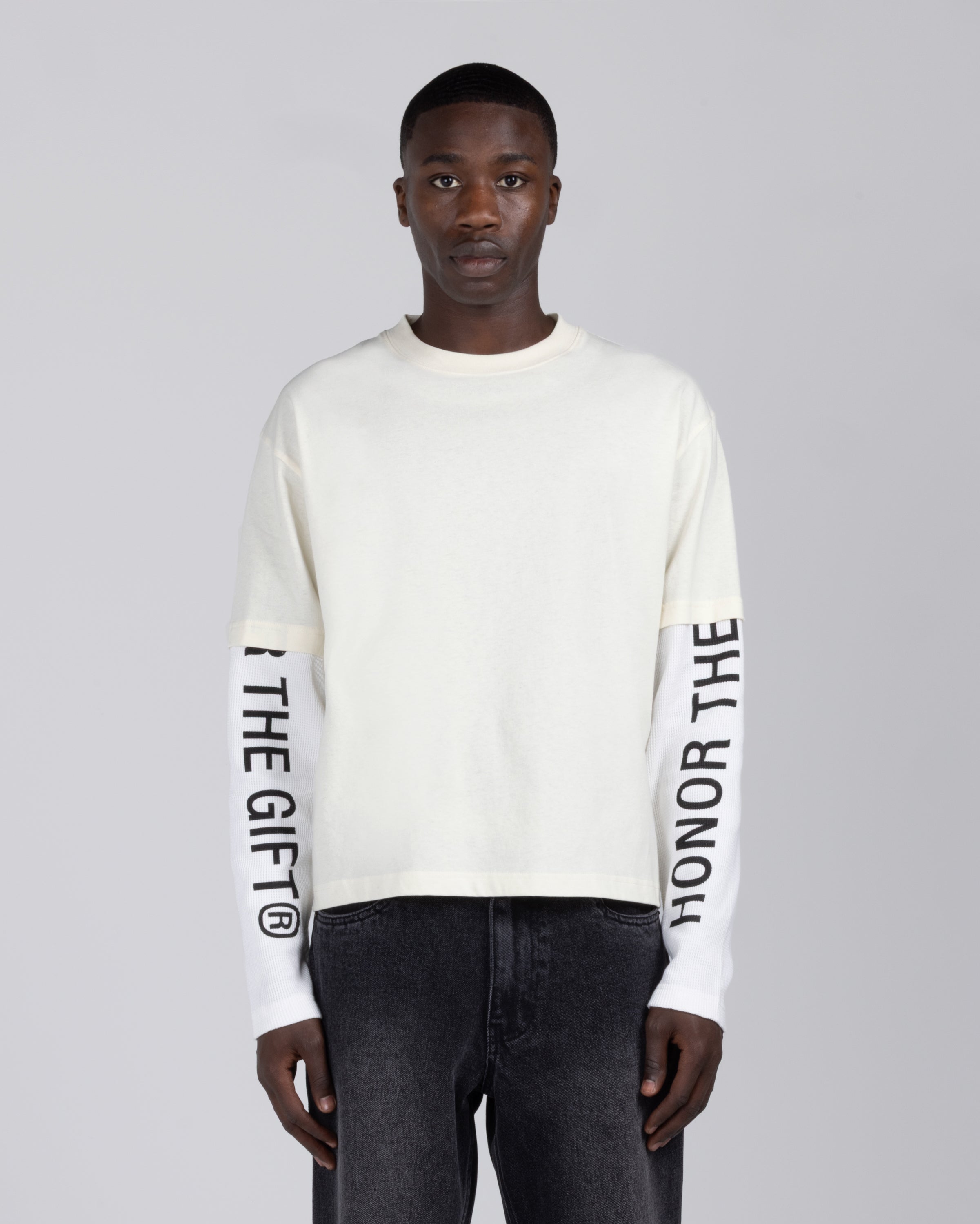 Honor Double Sleeve Tee - Bone