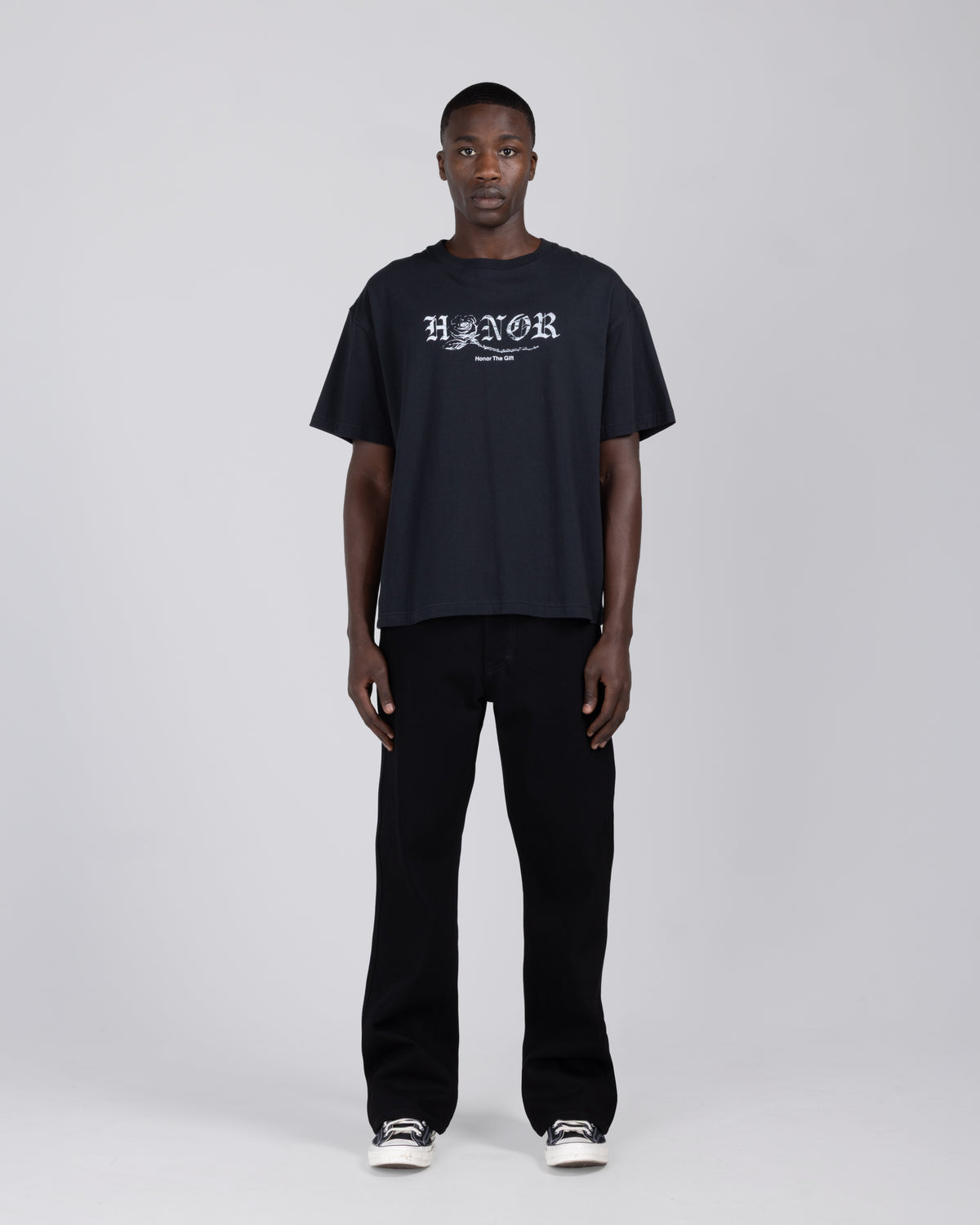 Fallen Rose Tee - Black