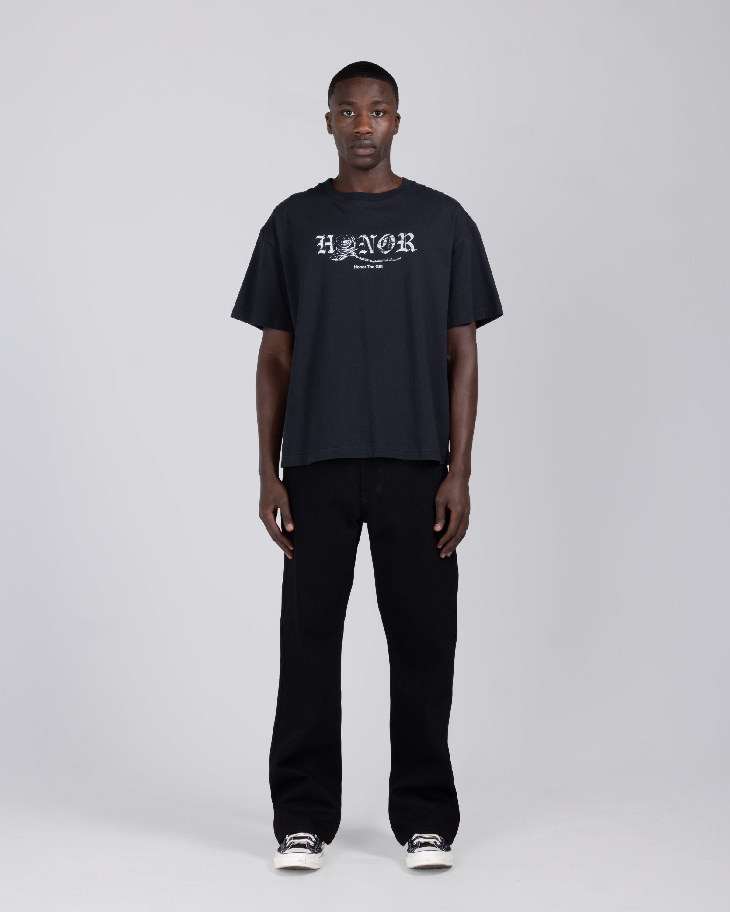 Fallen Rose Tee - Black