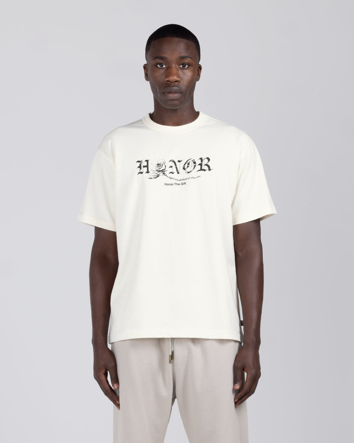 Fallen Rose Tee - Bone