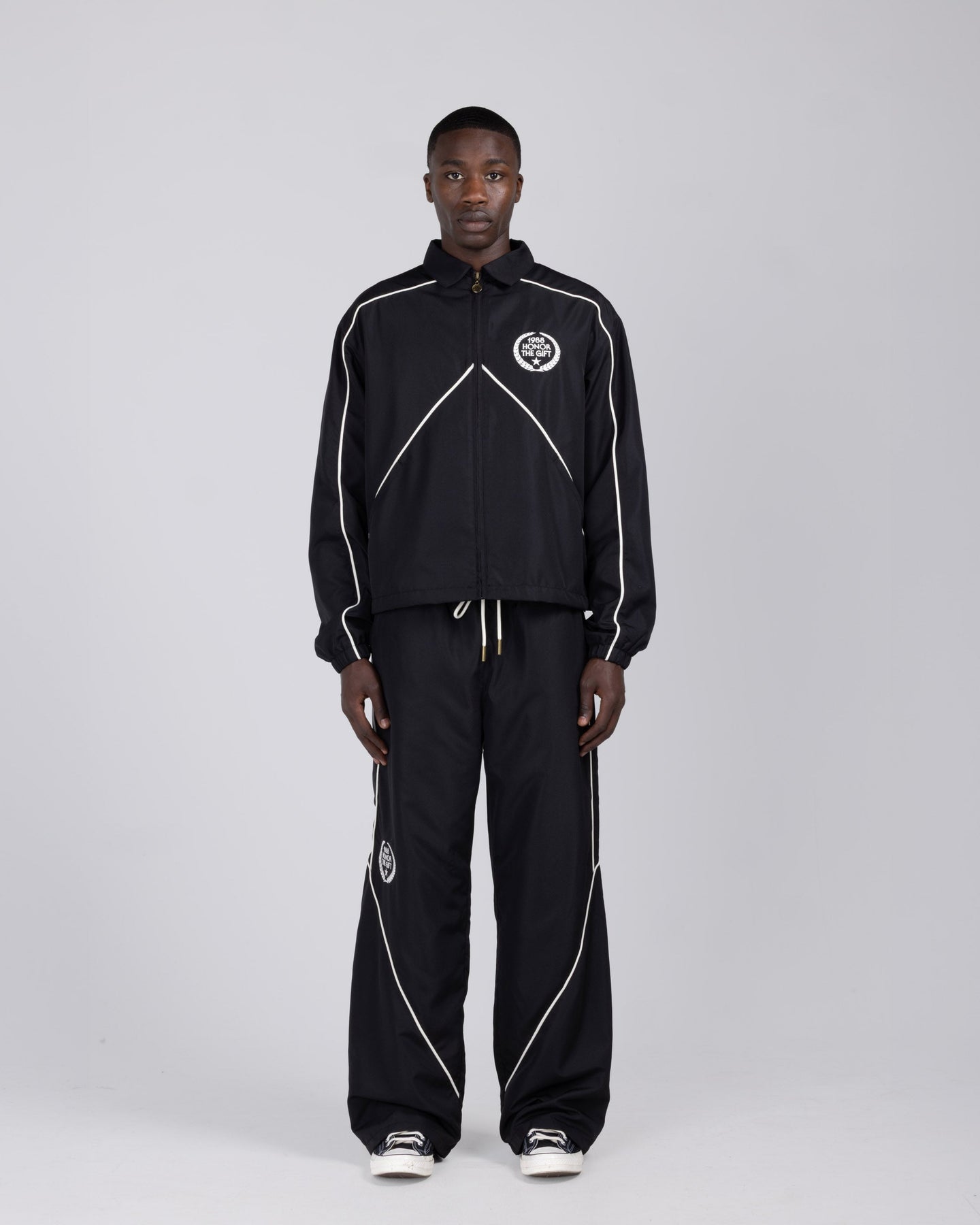 Honeycomb Ripstop Track Jacket - Black