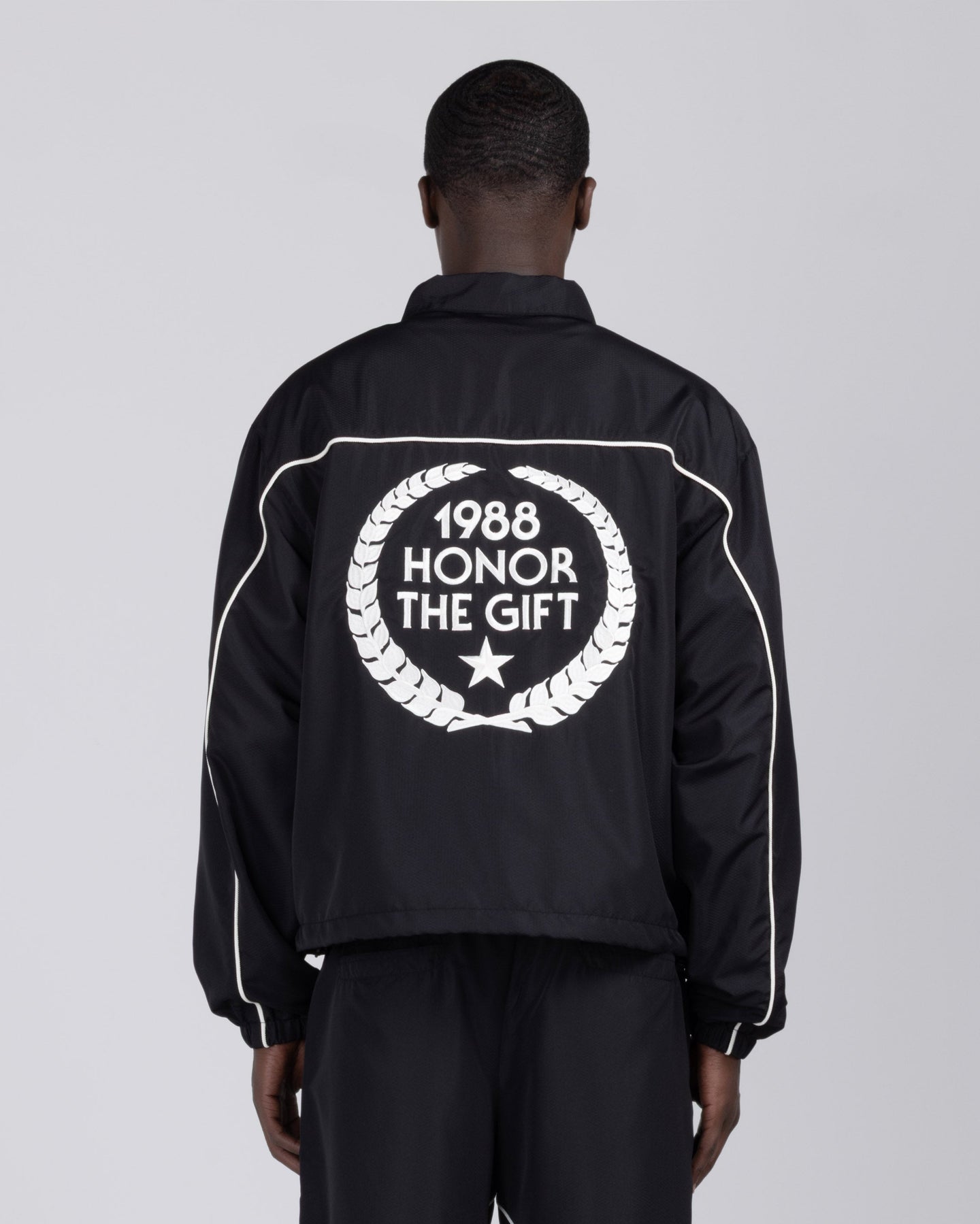 Honeycomb Ripstop Track Jacket - Black