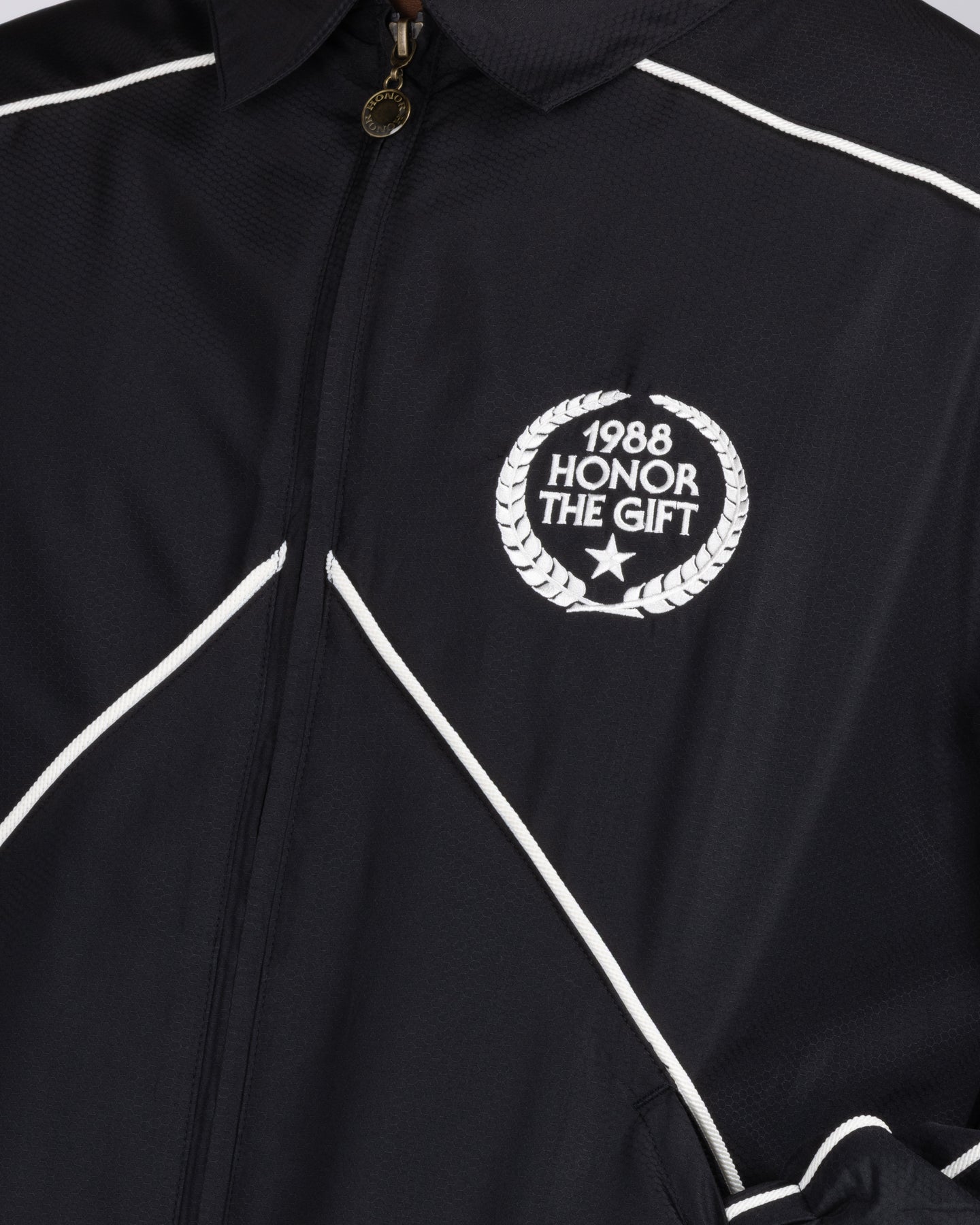 Honeycomb Ripstop Track Jacket - Black