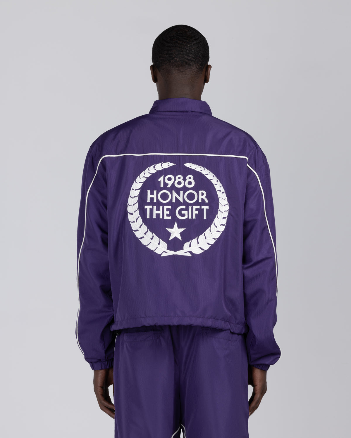 Honeycomb Ripstop Track Jacket - Purple