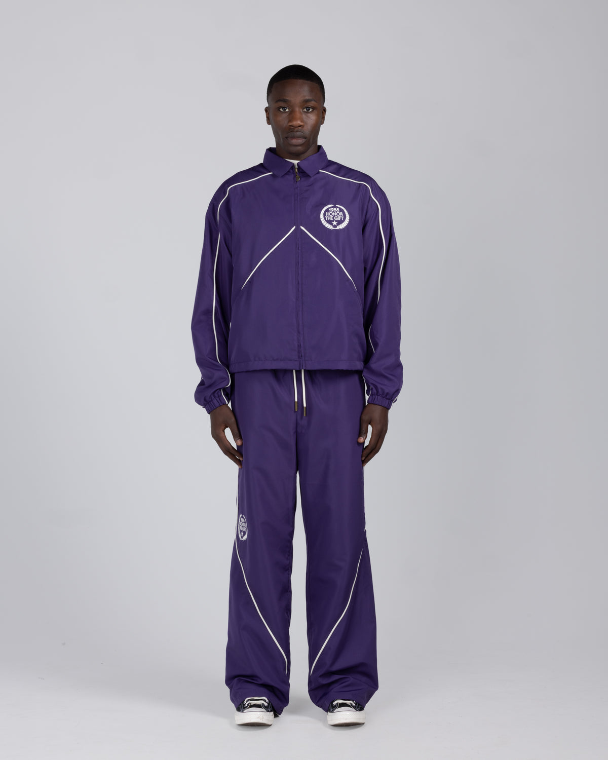 Honeycomb Ripstop Track Pant - Purple