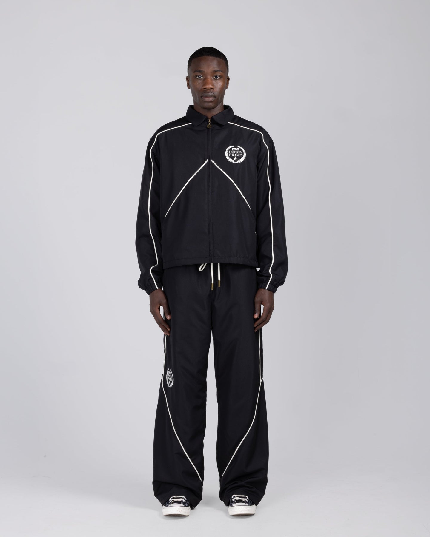 Honeycomb Ripstop Track Pant - Black