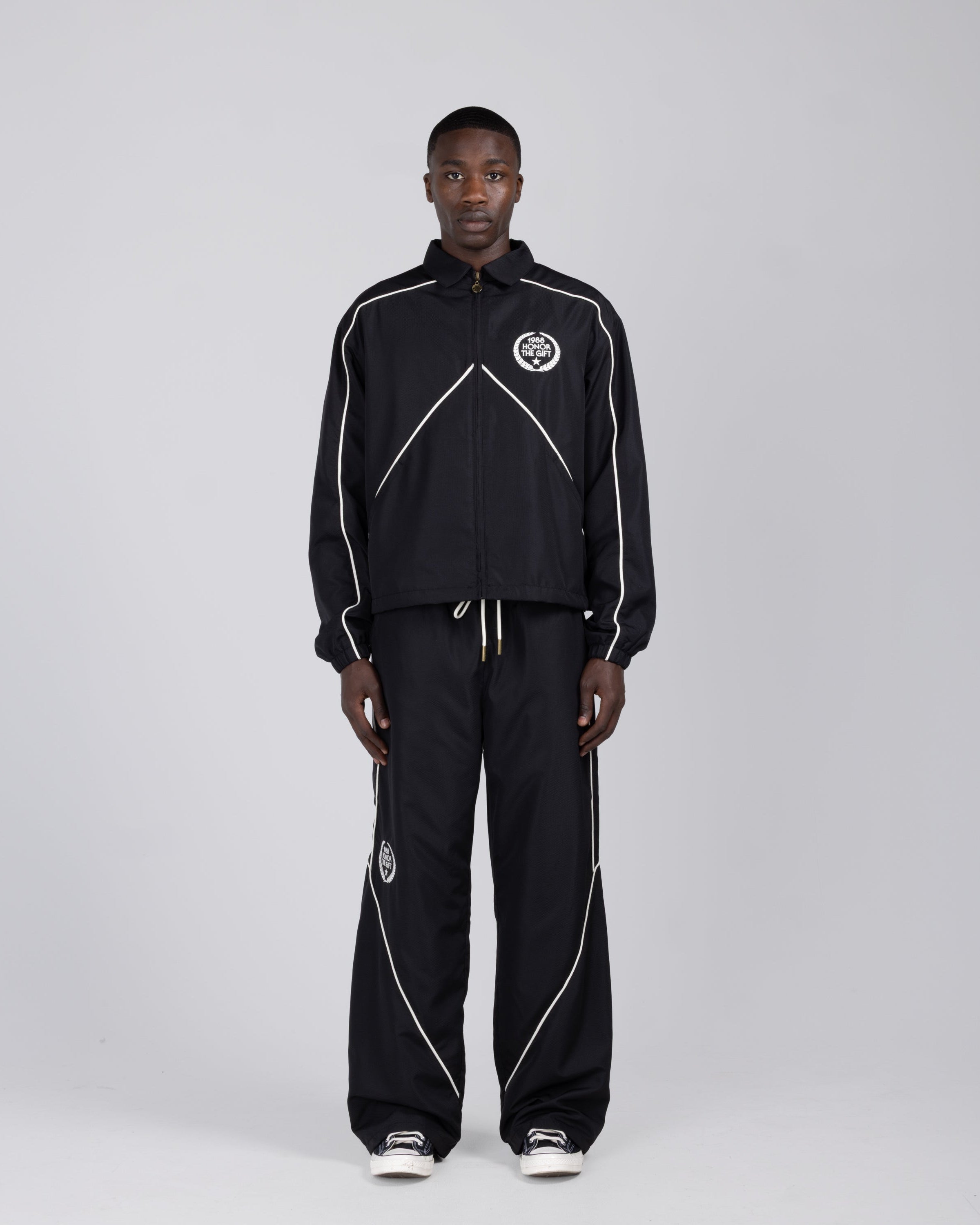 Honeycomb Ripstop Track Pant - Black