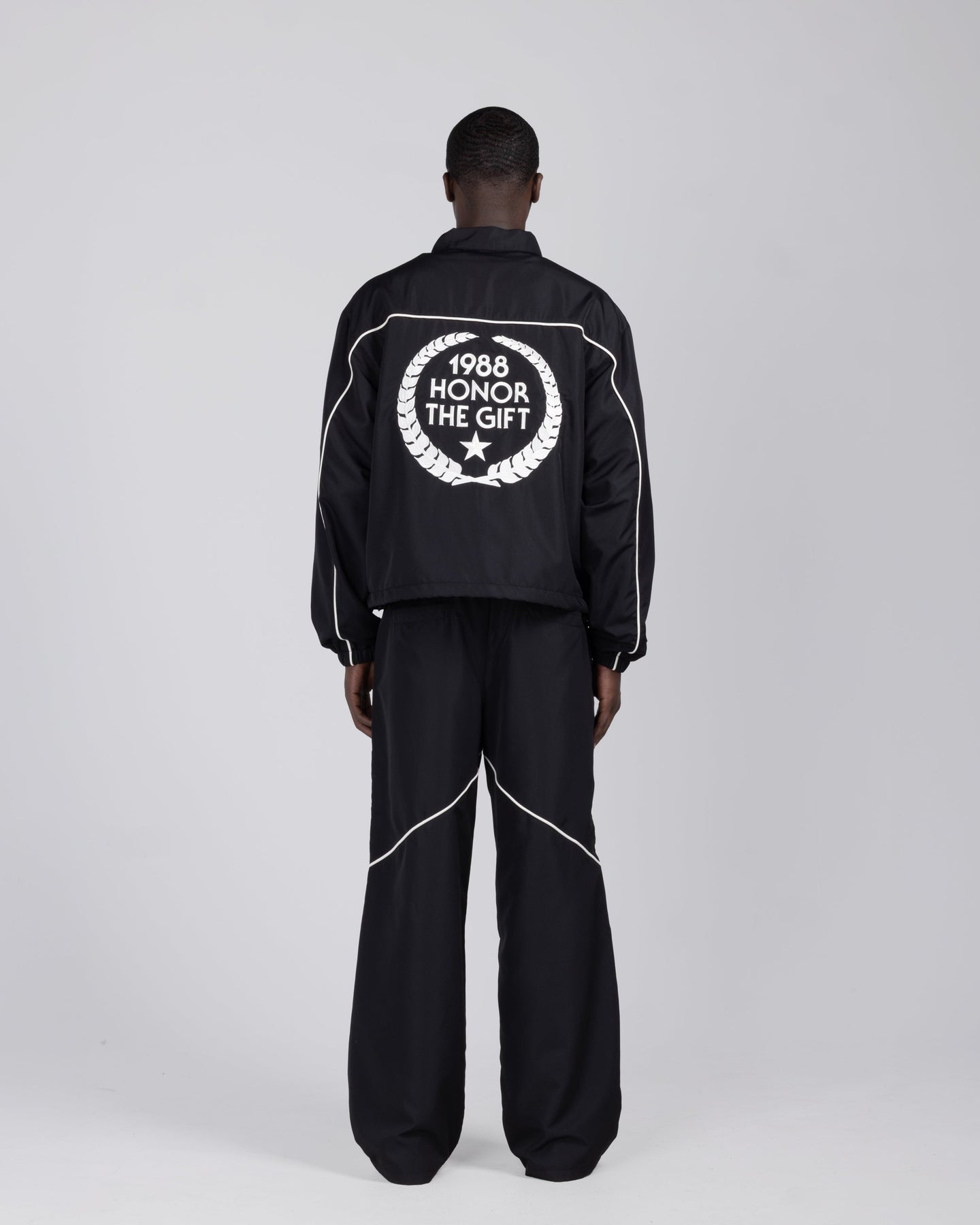 Honeycomb Ripstop Track Pant - Black