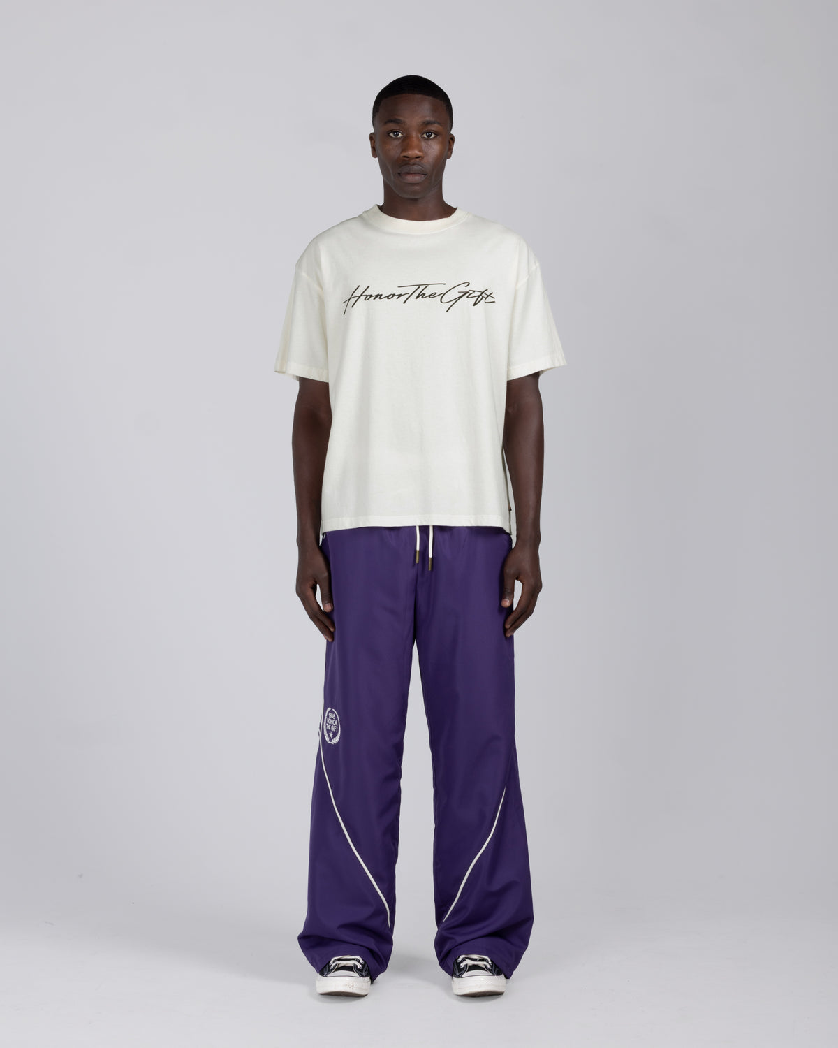 Honeycomb Ripstop Track Pant - Purple