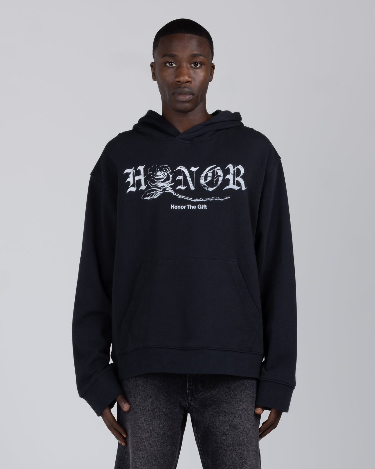 Fallen Rose Hoodie - Black