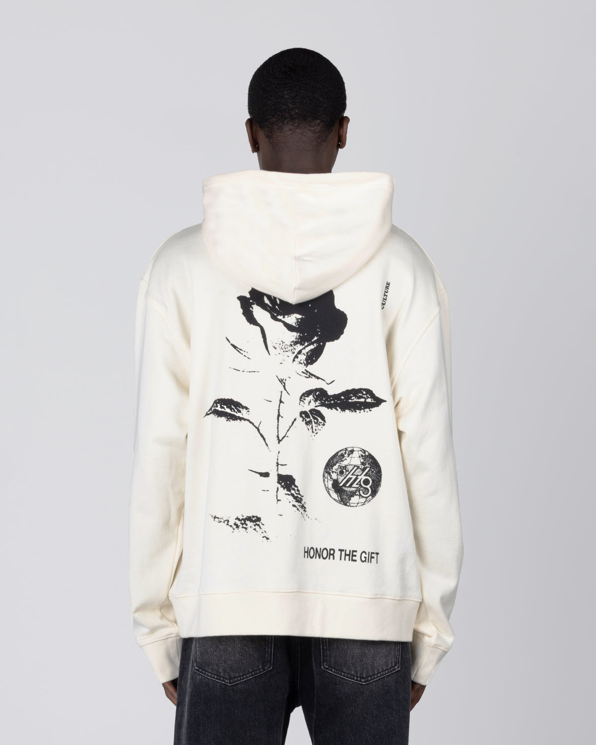 Fallen Rose Hoodie - Bone