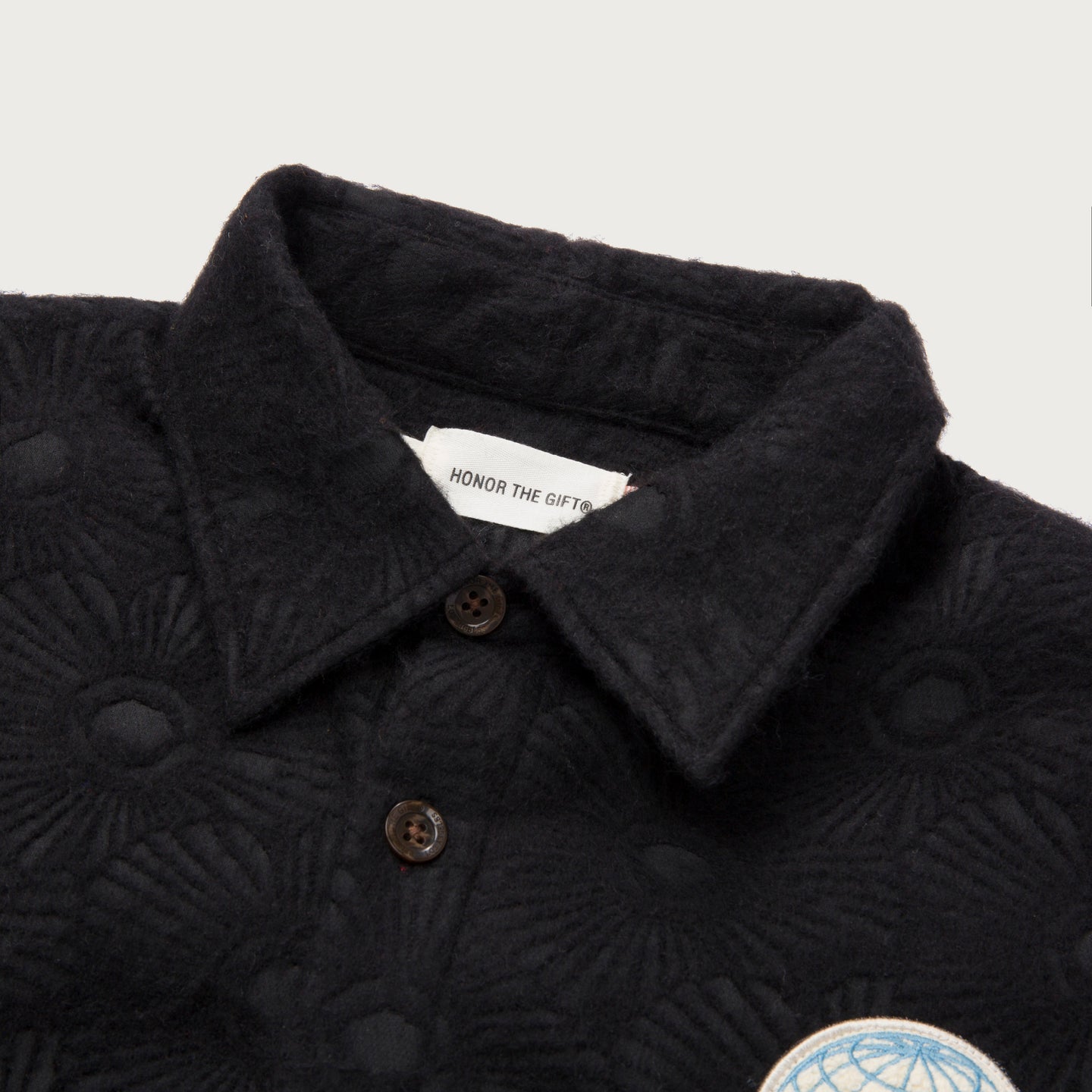 Floral Cover Shirt - Black