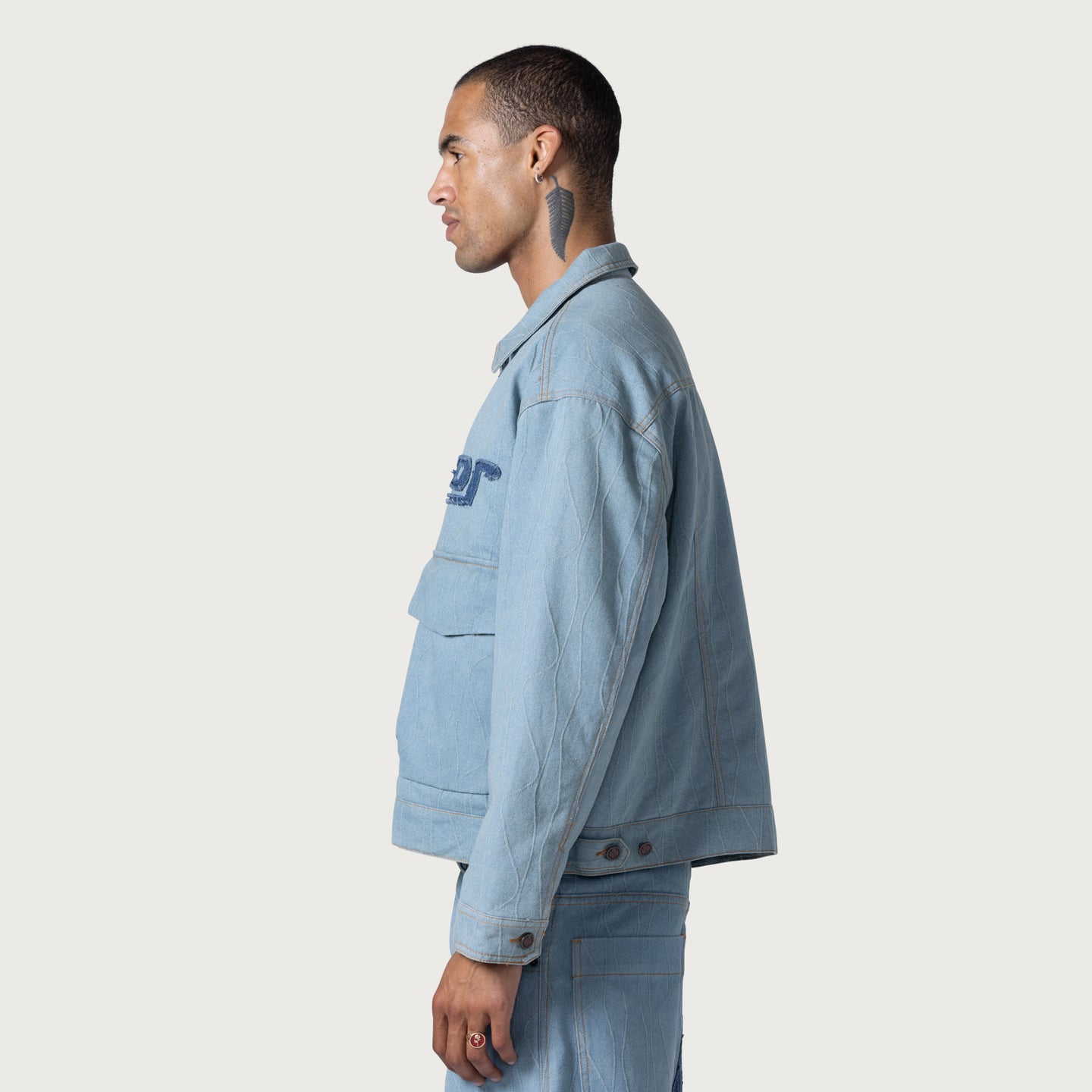 Frequency Denim Jacket - Light Indigo – Honor The Gift