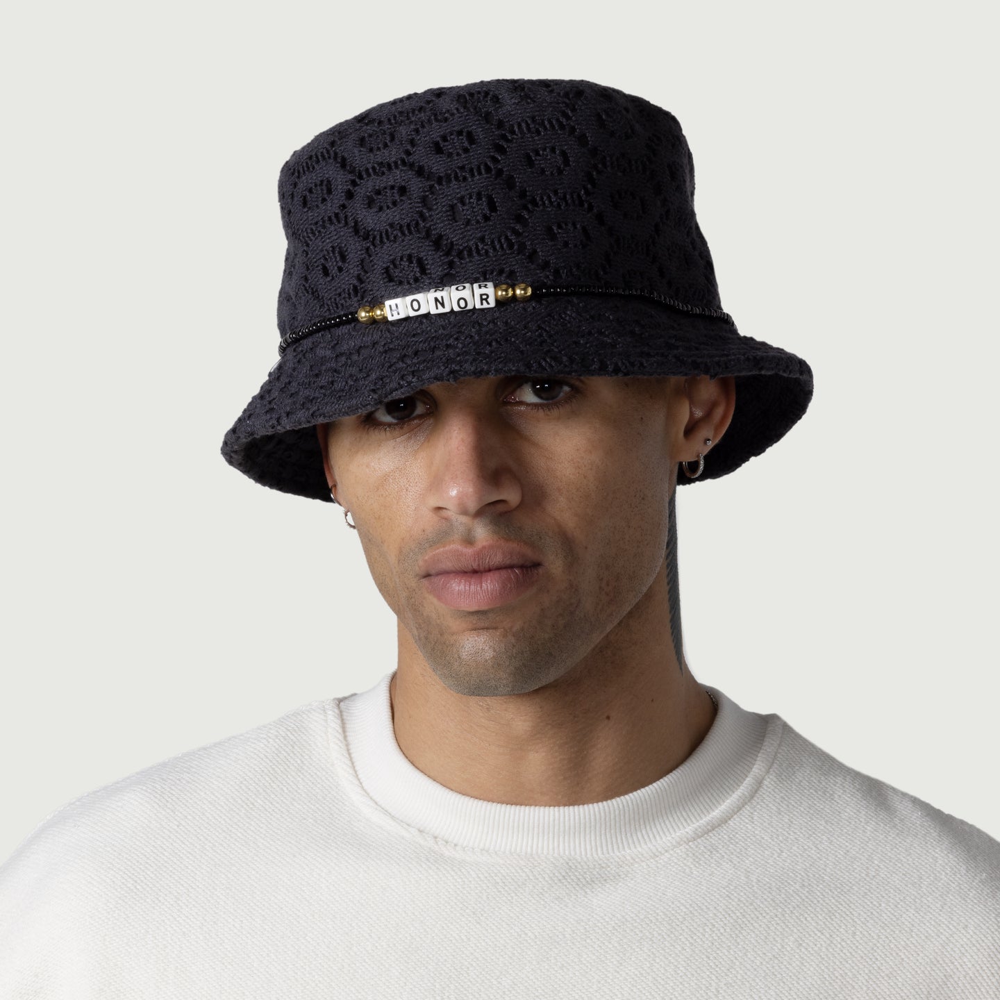Friendship Crochet Bucket Hat - Black