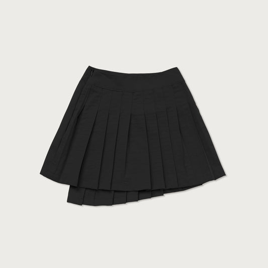 Kids Girls Pleated Skirt - Black