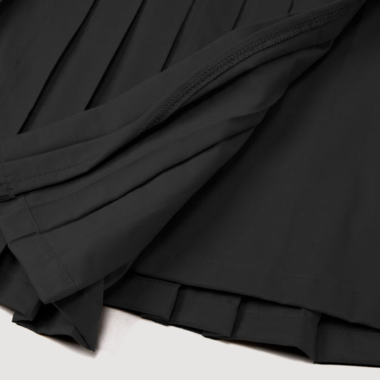 Kids Girls Pleated Skirt - Black