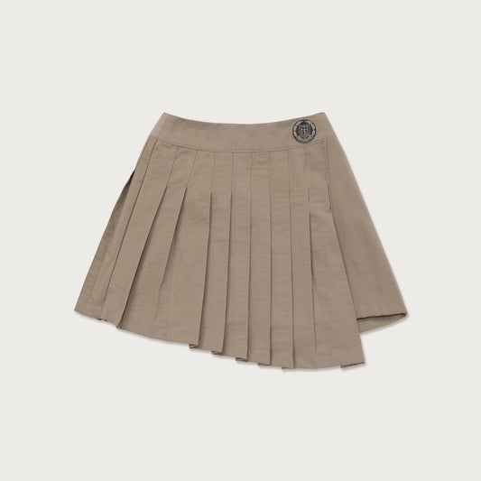 Kids Girls Pleated Skirt - Bone