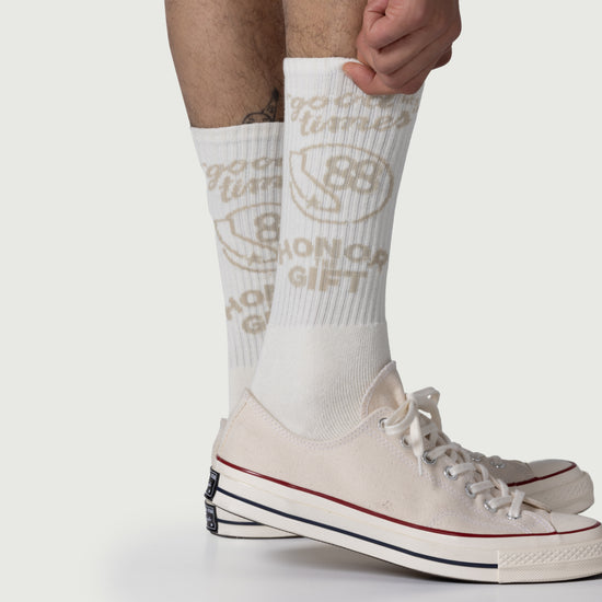 Good Times Crew Socks - Bone