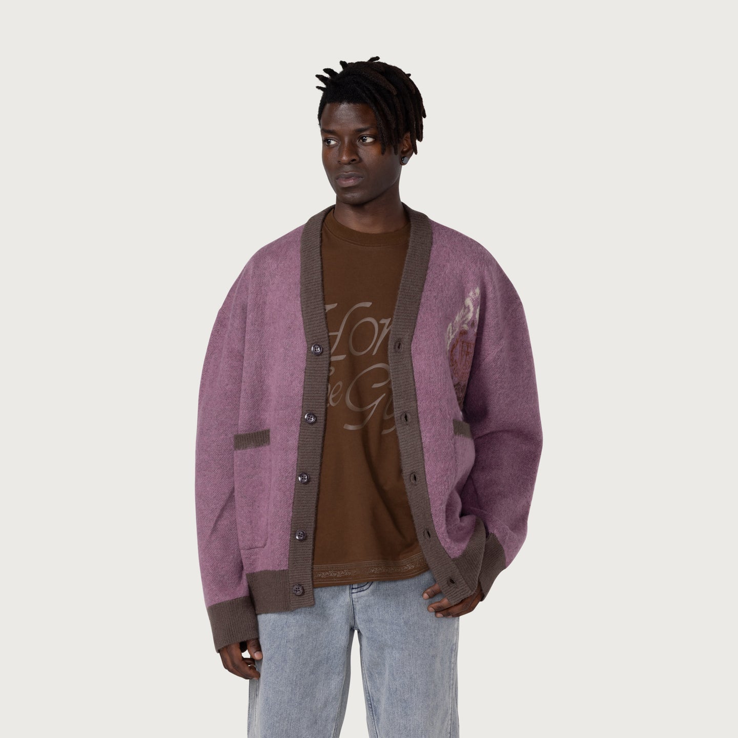 HTG® Cardigan - Mauve