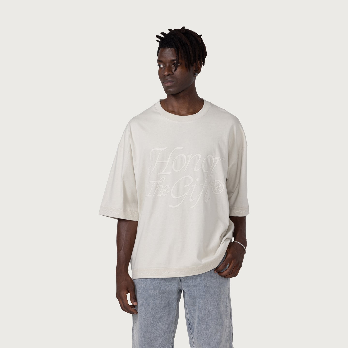 HTG® H Box T-Shirt - Bone