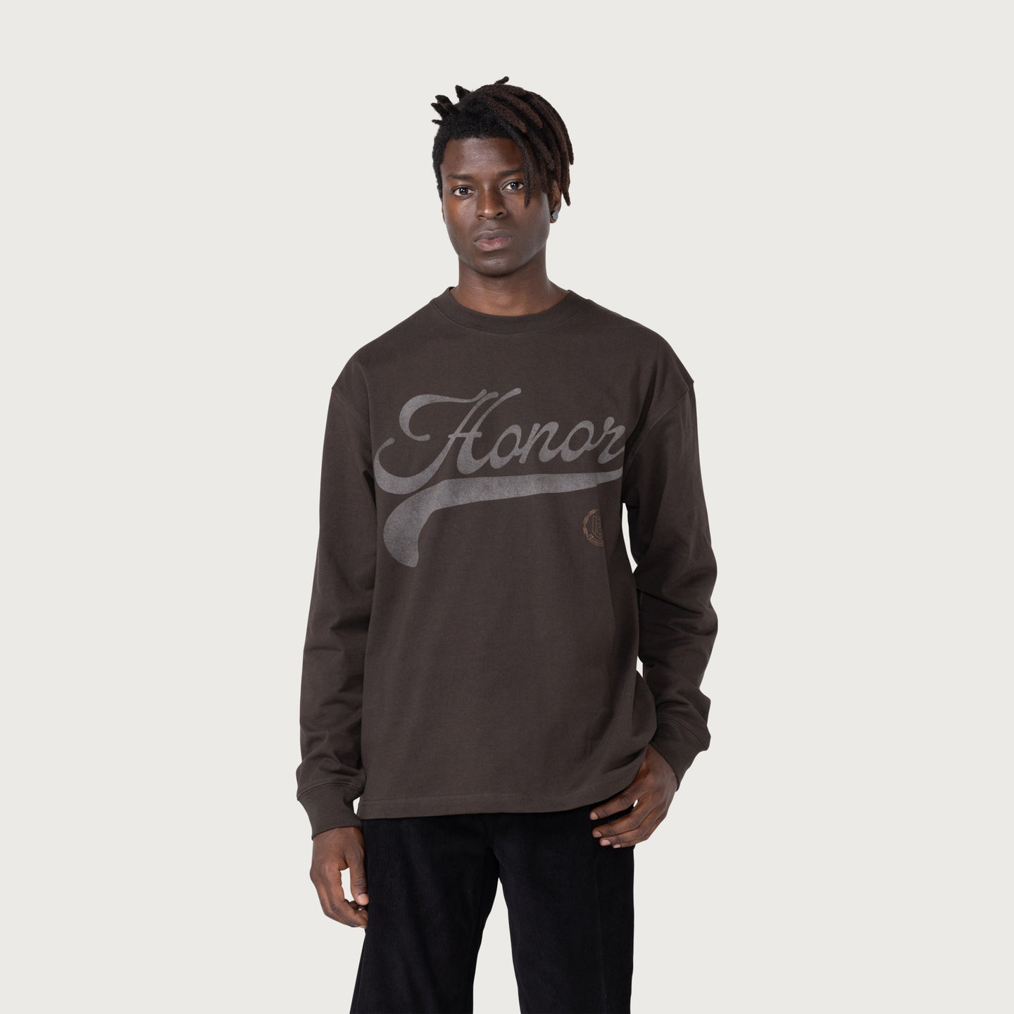 Holiday Script L/S T-Shirt - Black