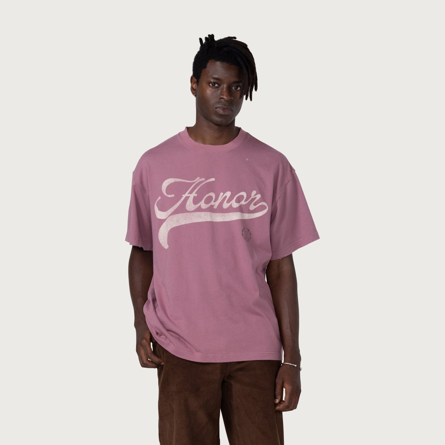 Holiday Script T-Shirt - Mauve