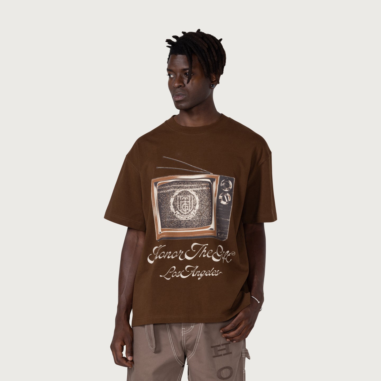 HTG® TV T-Shirt - Brown