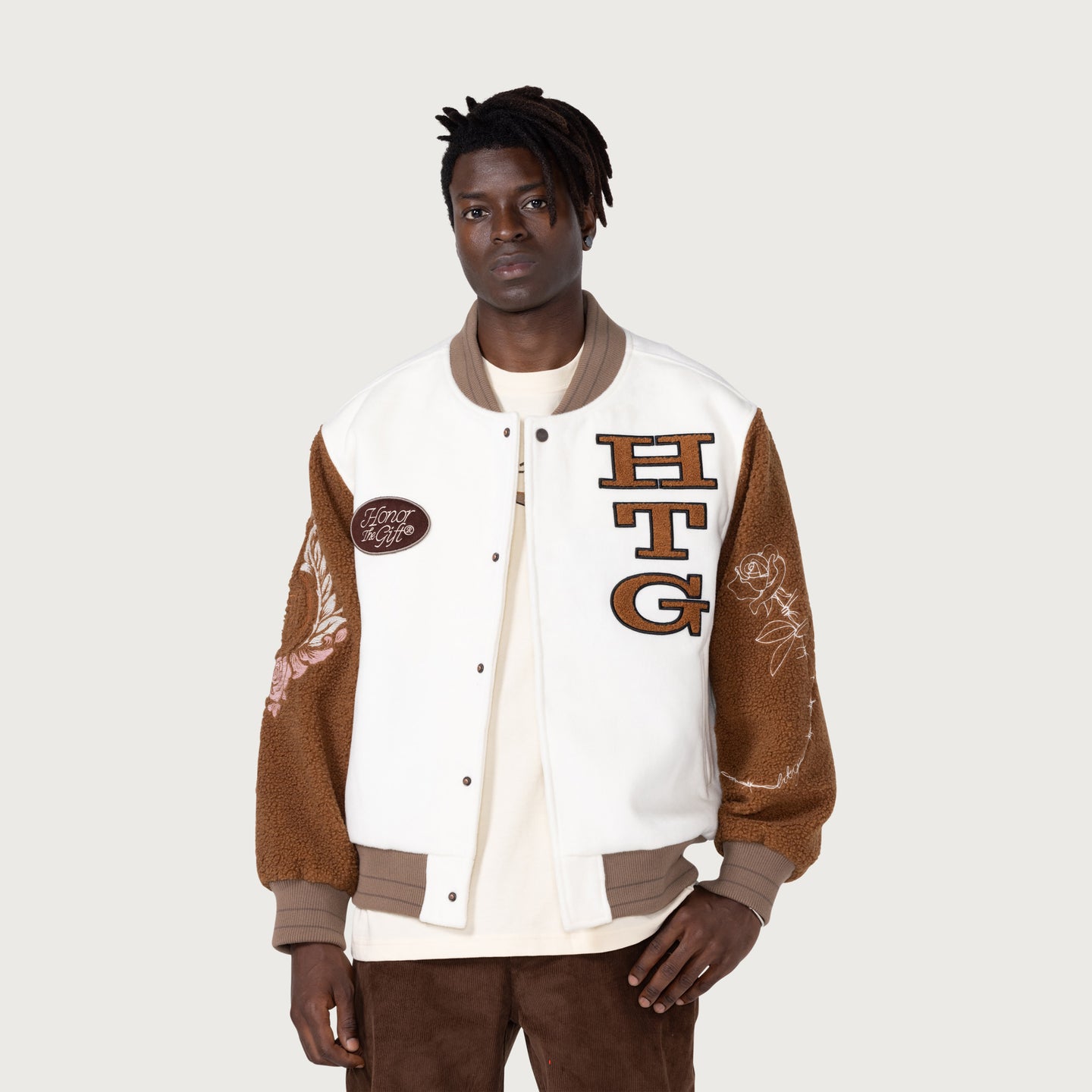 HTG® Letterman Jacket - Bone