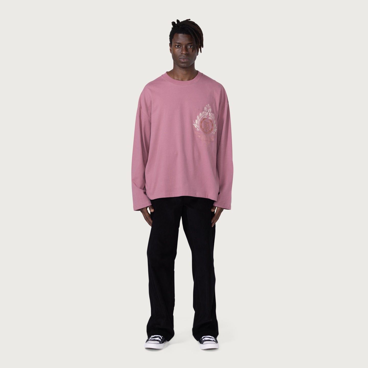 HTG® L/S Box T-Shirt - Mauve