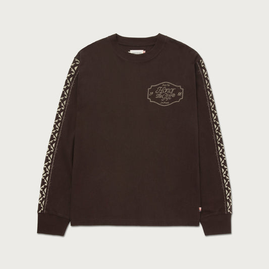 HTG® Pattern L/S T-Shirt - Black