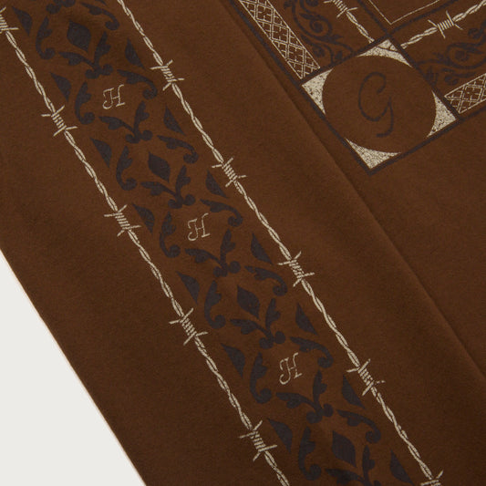 HTG® Pattern L/S T-Shirt - Brown