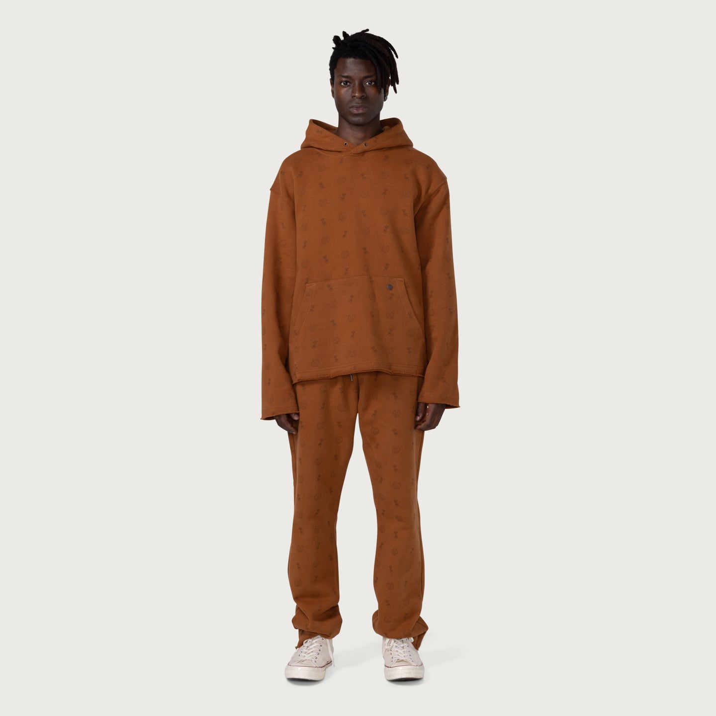 HTG® Raw Edge Hoodie - Copper