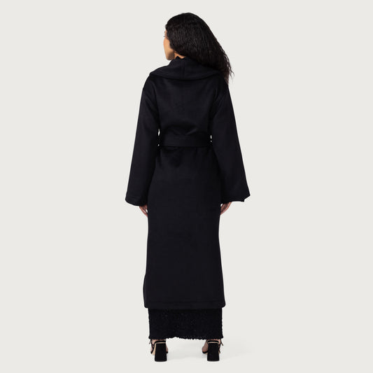 Womens Robe Coat - Black