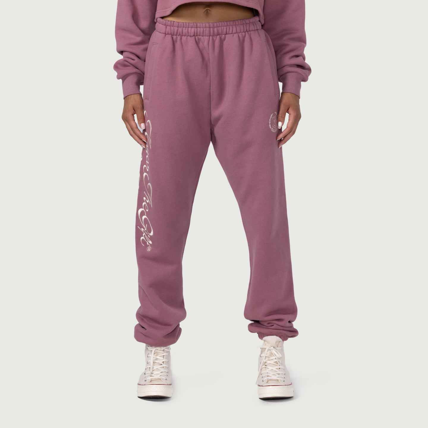 Womens Fleece Sweatpant - Mauve