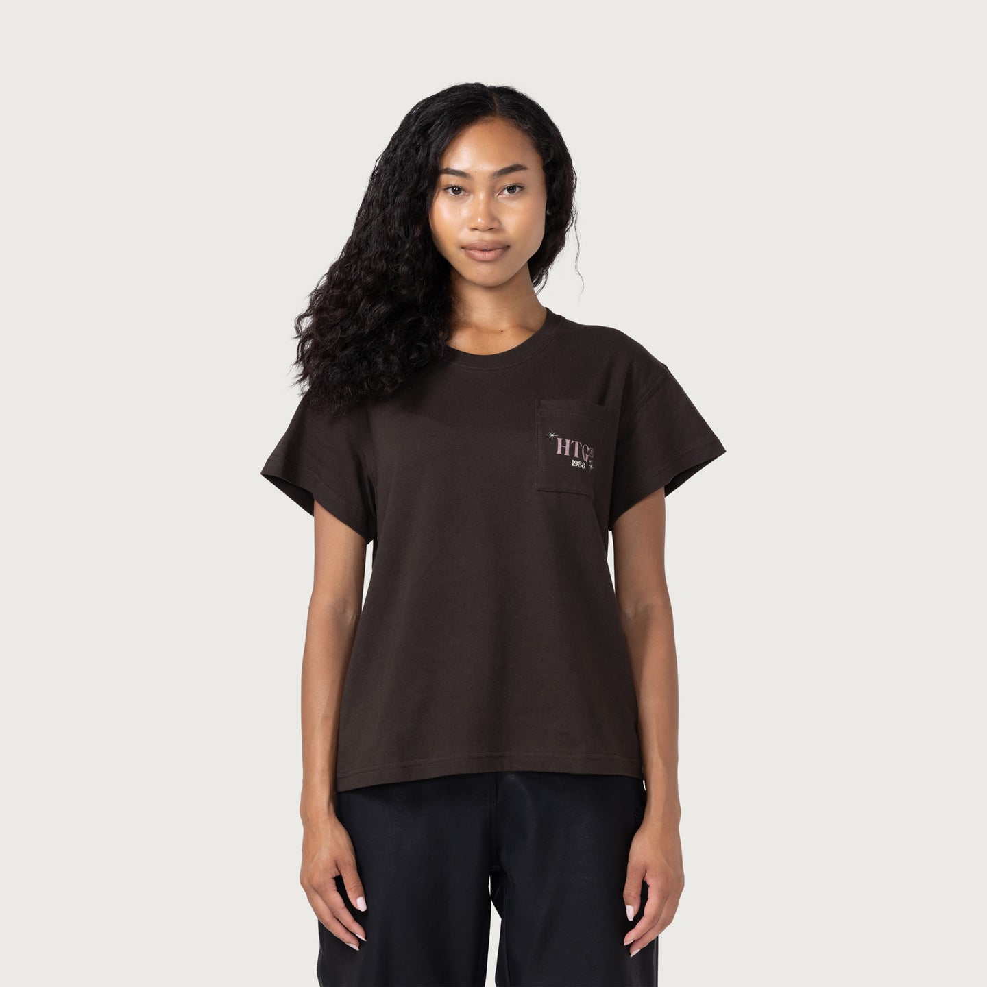 Womens HTG® Home Is Where Knit T-Shirt - Black