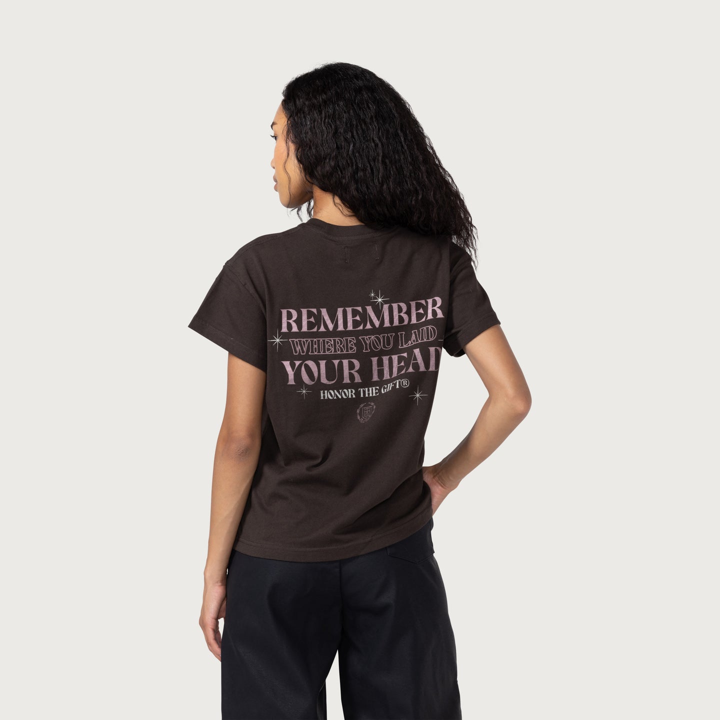 Womens HTG® Home Is Where Knit T-Shirt - Black