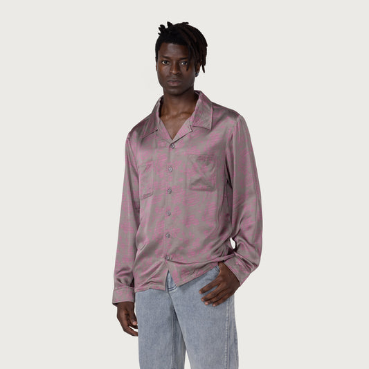 HTG® L/S Pattern Woven Shirt - Grey