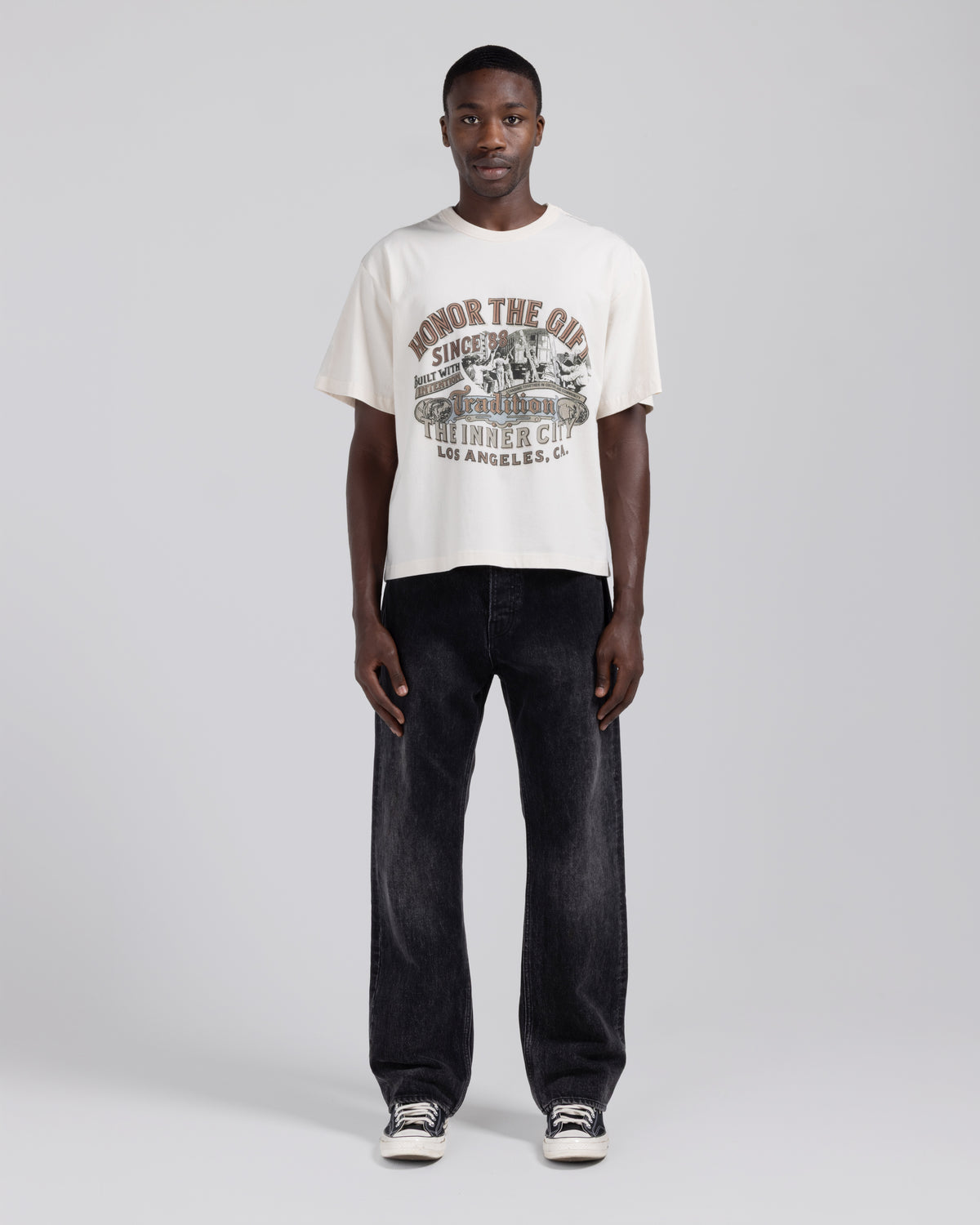 Built With Intention Tee - Bone