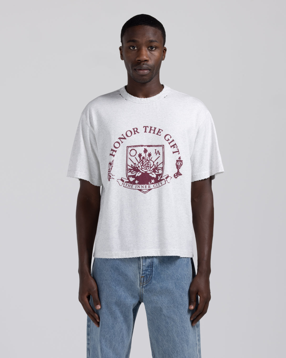 Emblem Tee - Vintage Heather Grey