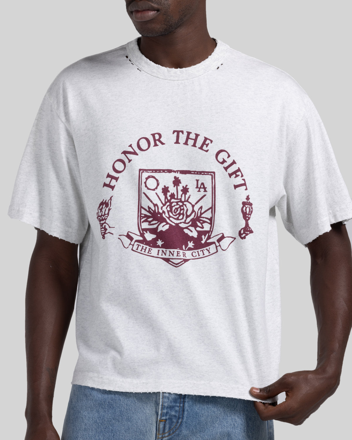 Emblem Tee - Vintage Heather Grey